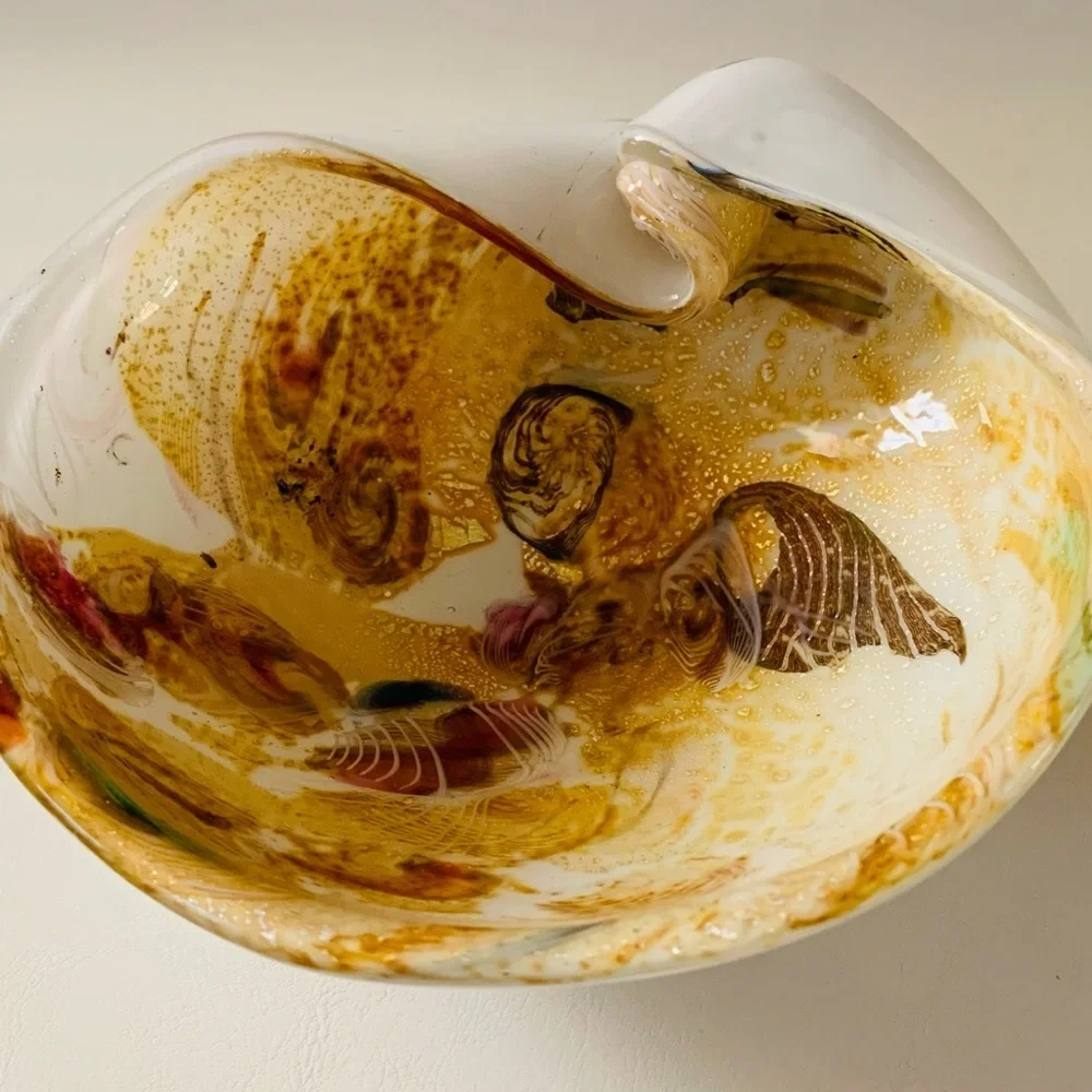 murano ashtrays vintage italian art glass
